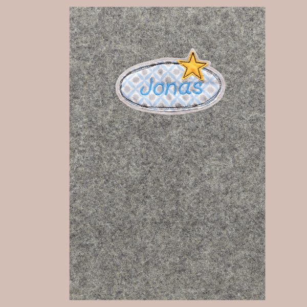 Preview: Stickdatei Doodle-Rahmen Stern 10x10 cm | Applikation | blanko