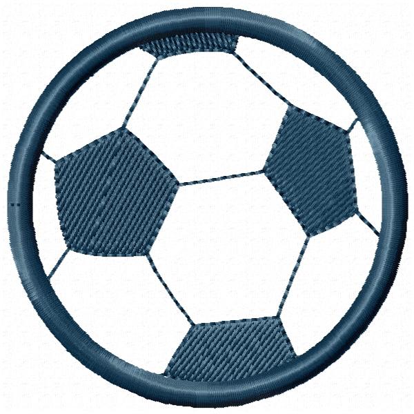 Stickdatei Fußball - Applikation für 10x10cm Stickrahmen