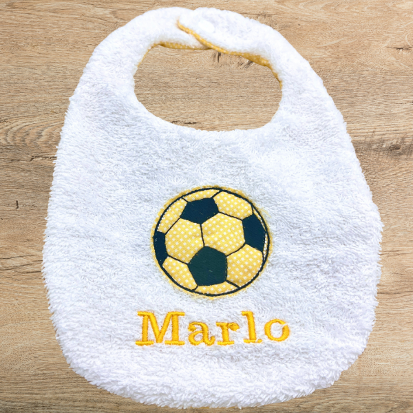 Preview: Stickdatei Fußball als Doodle-Applikation für10x10cm Stickrahmen