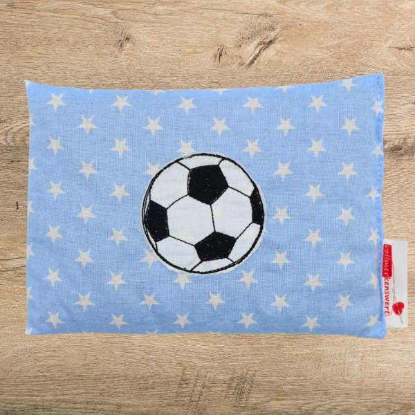 Stickdatei Fußball als Doodle-Applikation für10x10cm Stickrahmen