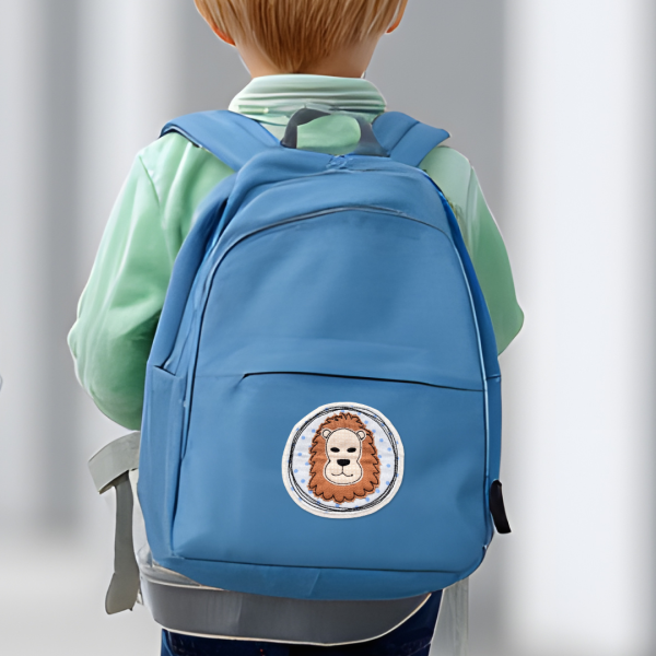 Preview: Stickdatei Löwe Doodle Applikation für den 10x10cm Stickrahmen