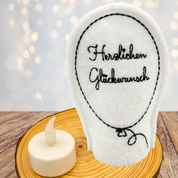 Preview: 5 ITH-Stickdatei LED-Cover Luftballon Party Set für 10 x 10 cm Stickrahmen