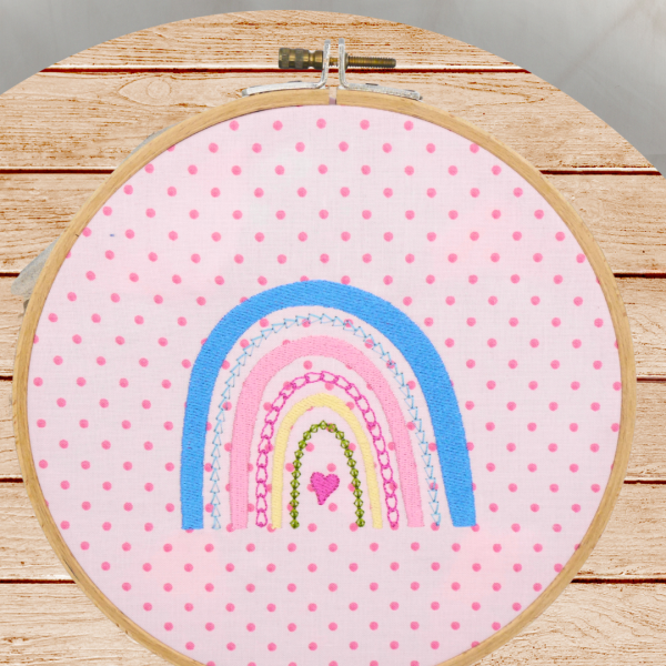 Regenbogen Stickdatei für 10x10er Rahmen