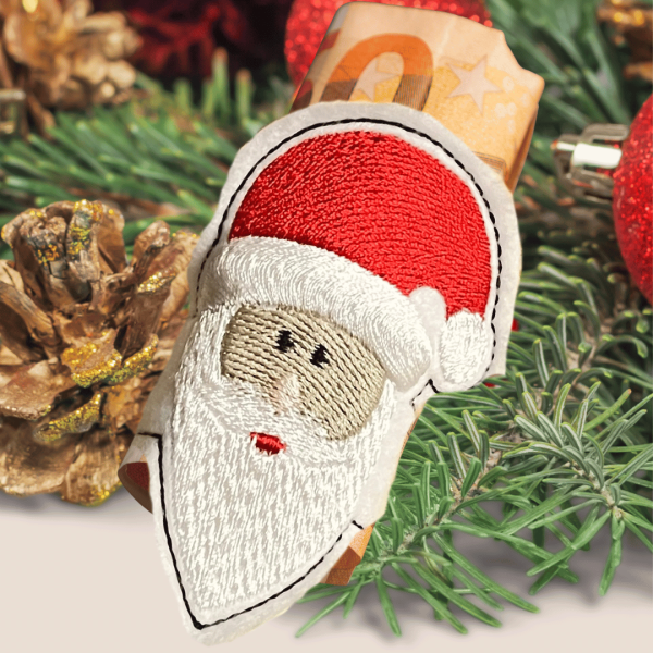 Preview: Nikolaus-Stickdatei Banderole für Weihnachten