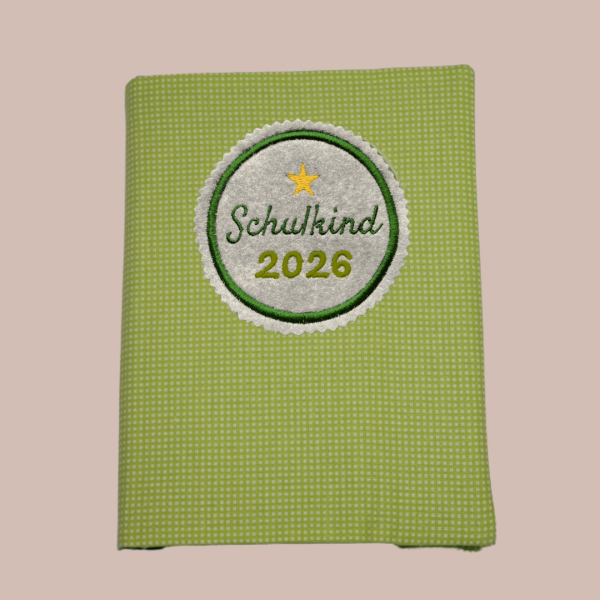 Preview: Stickdatei Button Schulkind 2026 mit Stern | Einschulung 2026 | ITH & Maschinenstickerei