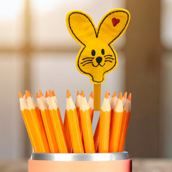 Preview: Hasen Stiftetopper - 6 unterschiedliche Hasen zur Auswahl