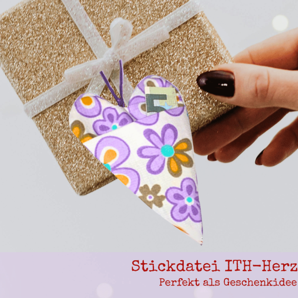Stickdatei Herz ITH als Deko oder für Geldgeschenke