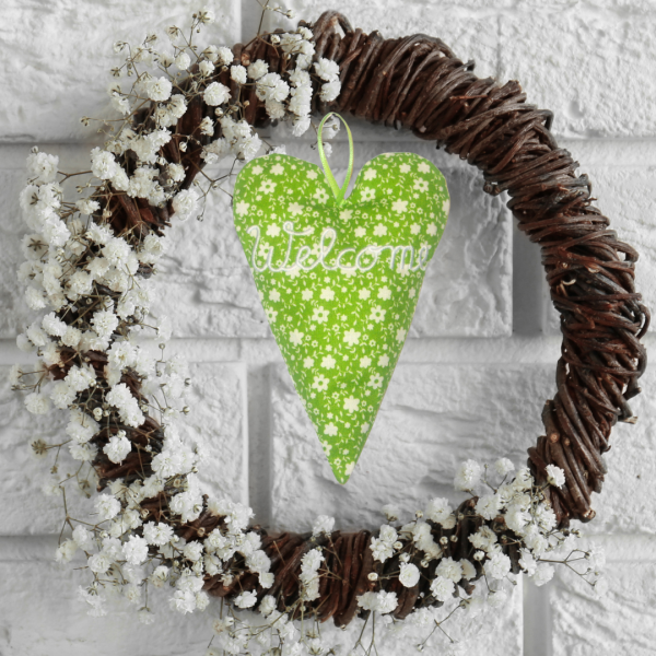 Preview: Stickdatei ITH-Herz Welcome für 13x18 cm Stickrahmen