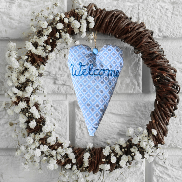 Stickdatei ITH-Herz Welcome für 13x18 cm Stickrahmen