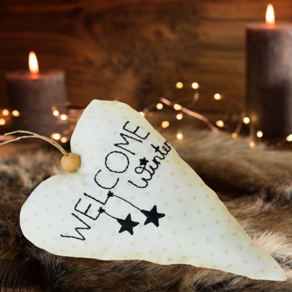 Preview: Stickdatei ITH Herz Welcome Winter für den 13x18er Stickrahmen S013-20