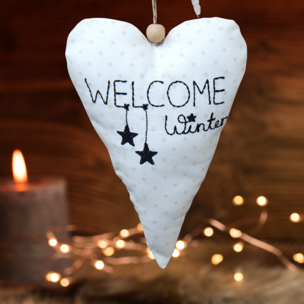 Preview: Stickdatei ITH Herz Welcome Winter für den 13x18er Stickrahmen S013-20