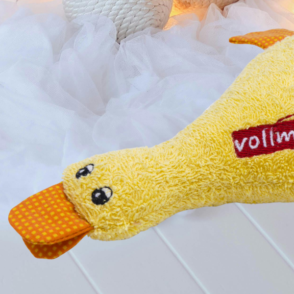 Preview: Stickdatei ITH-Ente Kuschelente Schmusetier Größe 19 x 16 cm für 13x18 cm Stickrahmen S026