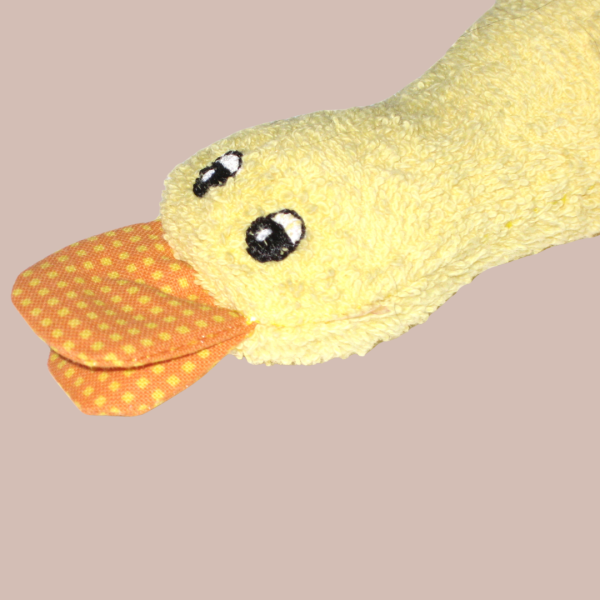 Preview: Stickdatei ITH-Ente Kuschelente Schmusetier Größe 19 x 16 cm für 13x18 cm Stickrahmen