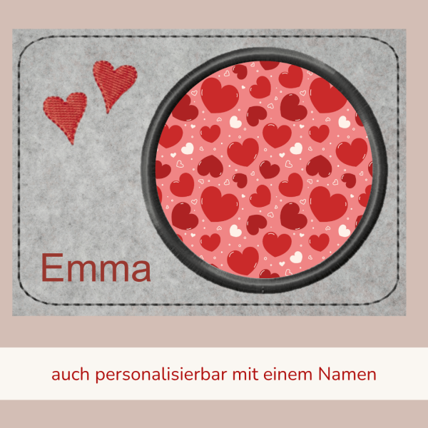 Preview: ITH-Stickdatei 2er Set MugRug Untersetzer mit Herzen für 13x18er Stickrahmen