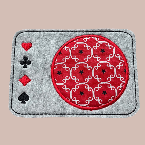 Preview: 4 ITH-Stickdateien MugRug Untersetzer Kartenspieler für 20x30cm Rahmen
