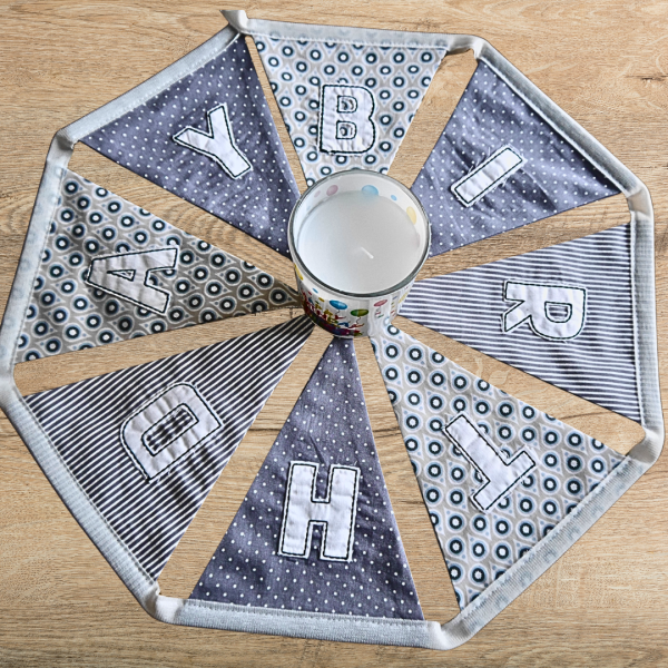 Preview: Stickdatei ITH Wimpelkette-Girlande HAPPY BIRTHDAY für 13x18 cm Stickrahmen