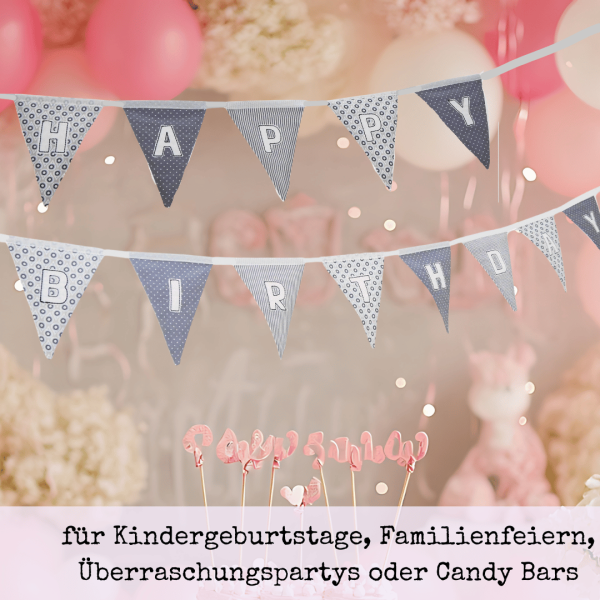 Stickdatei ITH Wimpelkette-Girlande HAPPY BIRTHDAY für 13x18 cm Stickrahmen