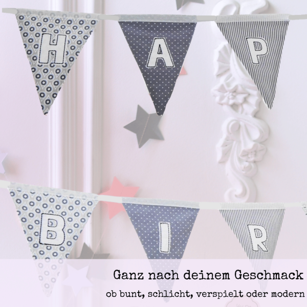 Preview: Stickdatei ITH Wimpelkette-Girlande HAPPY BIRTHDAY für 13x18 cm Stickrahmen