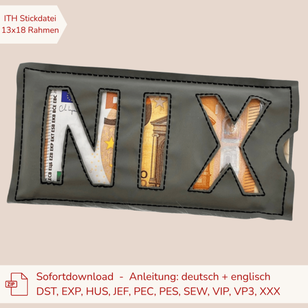 ITH Stickdatei Schokoladenhülle und Gutscheinhülle