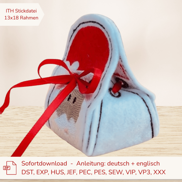 Preview: ITH Stickdatei Nikolaus Geschenk