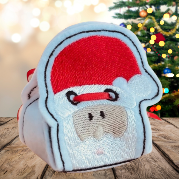 Preview: ITH-Stickdatei Geschenkverpackung Weihnachtsmann für 13x18 cm Stickrahmen