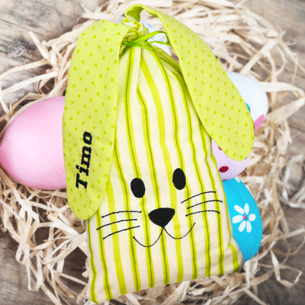 Preview: 3 ITH-Stickdateien Hasenbeutel Osterbeutel Ostertasche in 3 Größen 13x18 + 16x26 + 18x30 cm S368-set-01