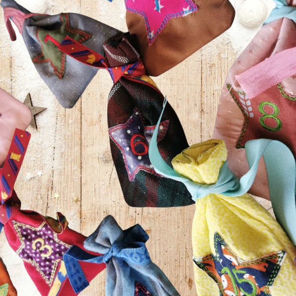 25 Stickdateien ITH - Adventskalenderbeutel im Set für 18x30 cm Stickrahmen