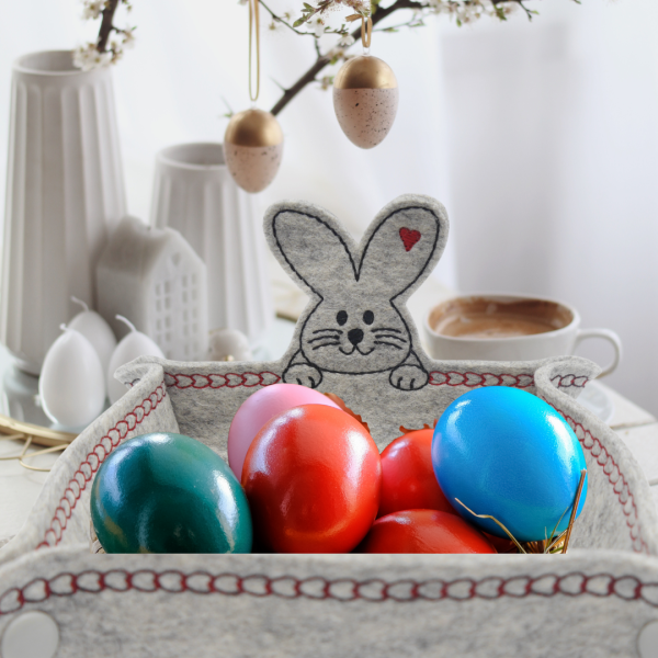 Stickdatei ITH Osternest / Körbchen / Schale für 16x26 cm Stickrahmen