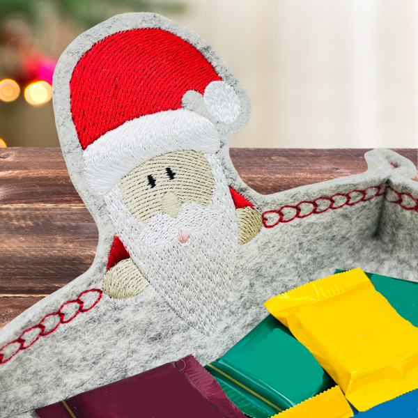 Preview: Stickdatei ITH Nikolaus - Körbchen - Schale für 20x30 cm Stickrahmen 