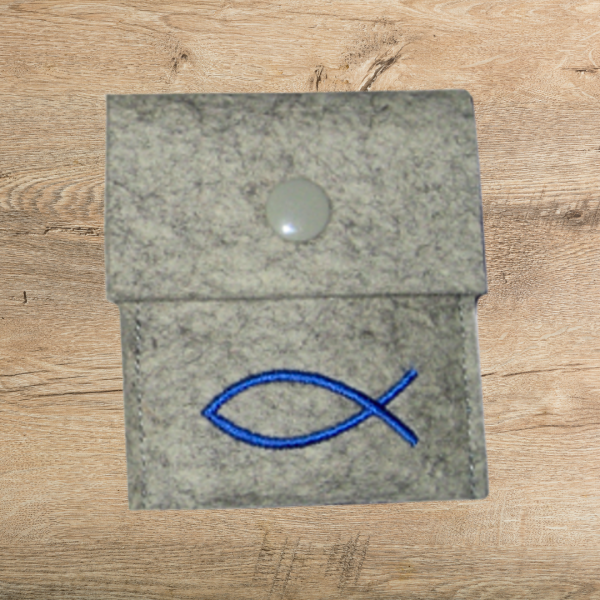 Preview: Stickdatei Fisch Ichthys für 4x6cm Stickrahmen