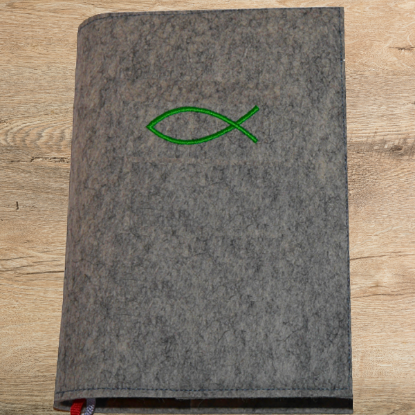 Stickdatei Fisch Ichthys für 10x10cm Stickrahmen