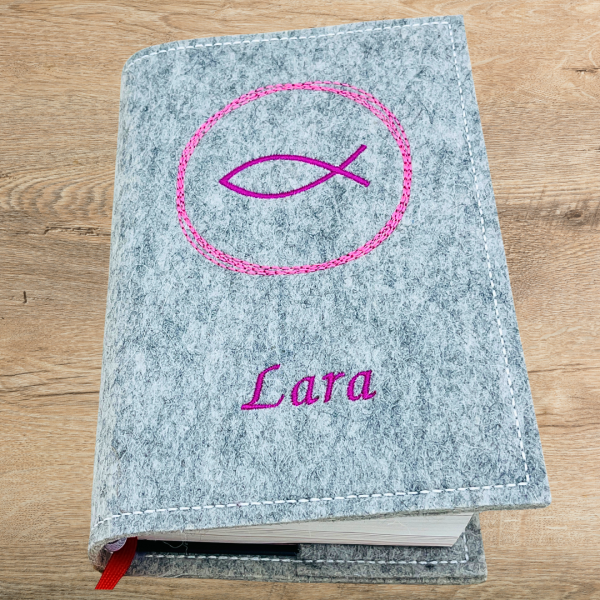 Stickdatei Fisch Ichthys im Doodle-Rahmen für 10x10cm Stickrahmen S112-06