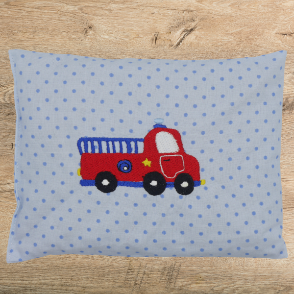 Kirschkernkissen bestickt mit Feuerwehrauto -sofort lieferbar-