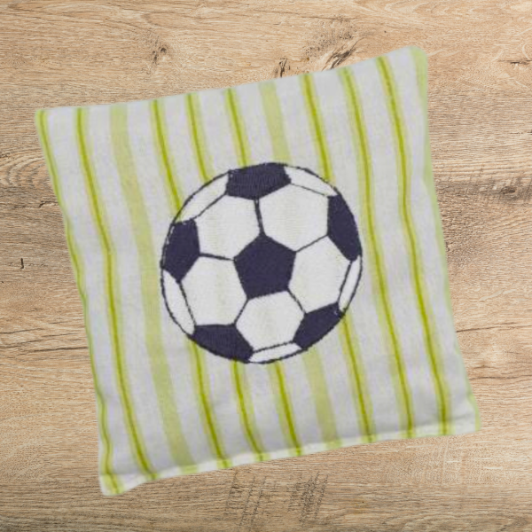 Kirschkernkissen bestickt mit Fußball -sofort lieferbar-