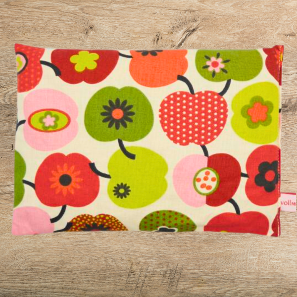 Kirschkernkissen Apfelstoff Retro -sofort lieferbar-