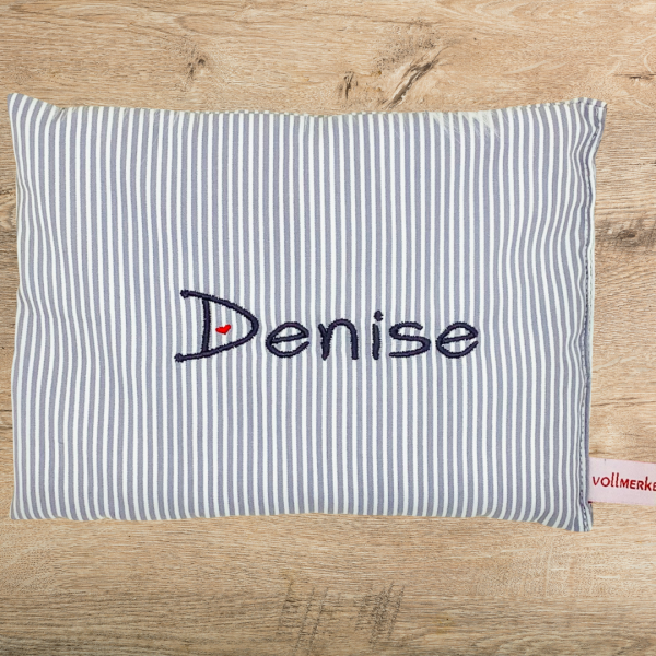 Körnerkissen bestickt mit Name Denise -sofort lieferbar-