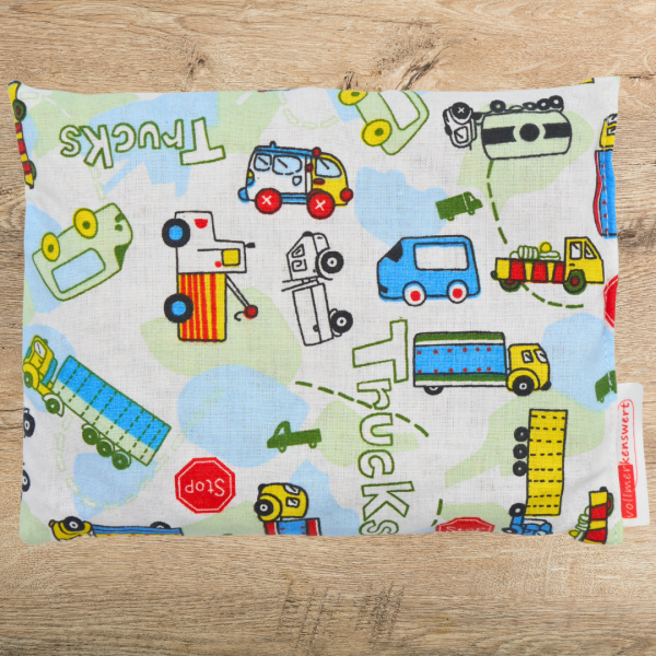 kleines Kirschkernkissen Trucks 14x18cm -sofort lieferbar-