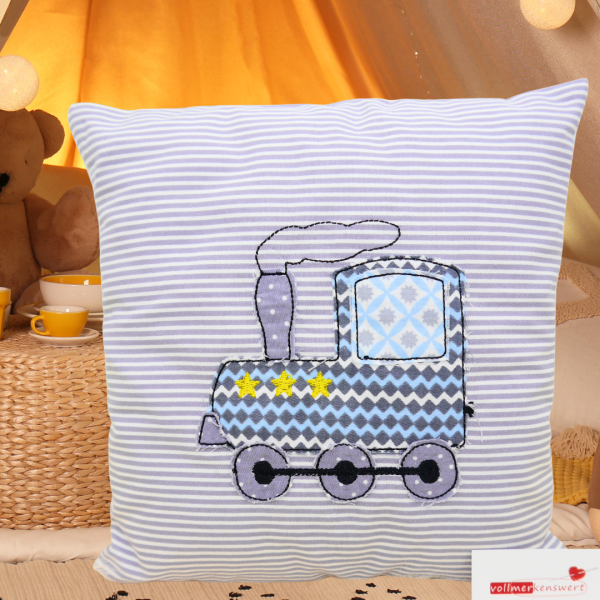 Kissen 20x20 cm mit Wunschmotiv und Wunschname bestickt