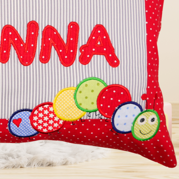 Stickdatei Raupe als Applikation für 13x18cm Stickrahmen