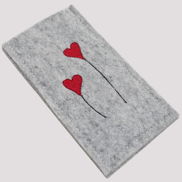 Etui für Tabletten - Pillenetui - Pillenhülle - Pillentasche aus Wollfilz bestickt -sofort lieferbar-