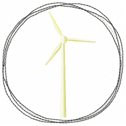 Windrad Doodle-Rahmen S226-10x10