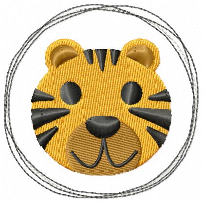 Tiger Doodle-Rahmen S590-02-10x10