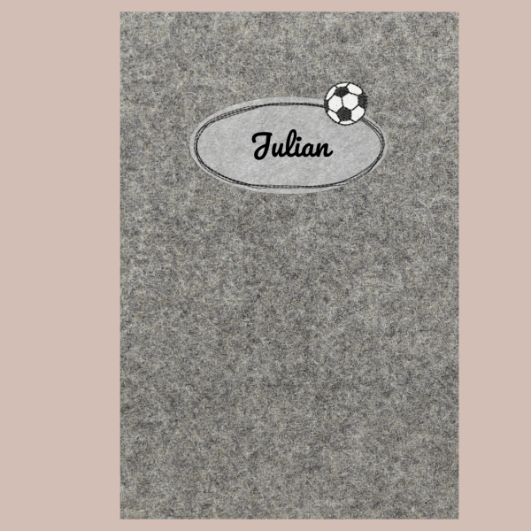 Stickdatei Doodle-Rahmen Fußball 10x10 cm | Applikation | blanko