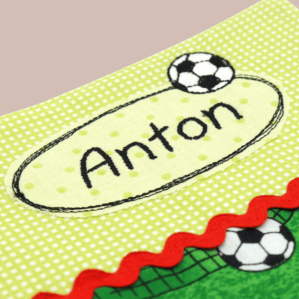 Stickdatei Doodle-Rahmen Fußball 10x10 cm | Applikation | blanko
