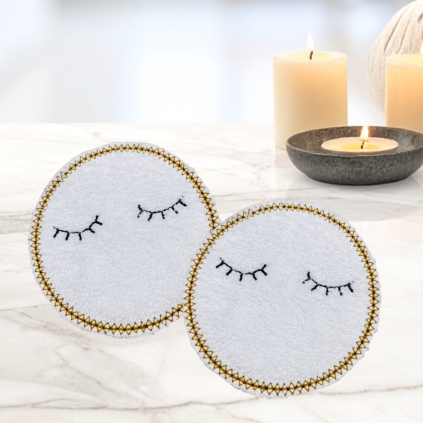 ITH Stickdatei Abschminkpads mit Wimpern für den 10x10cm Stickrahmen S254-08