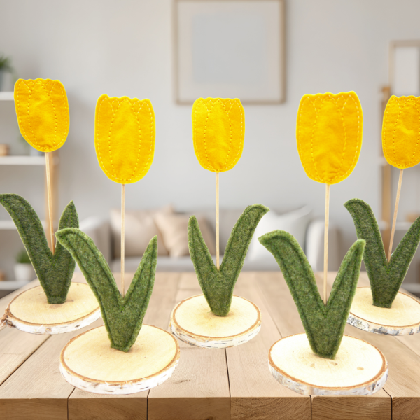 Stickdateien Set ITH - Tulpe Blume für den 10x10cm Stickrahmen S376-01