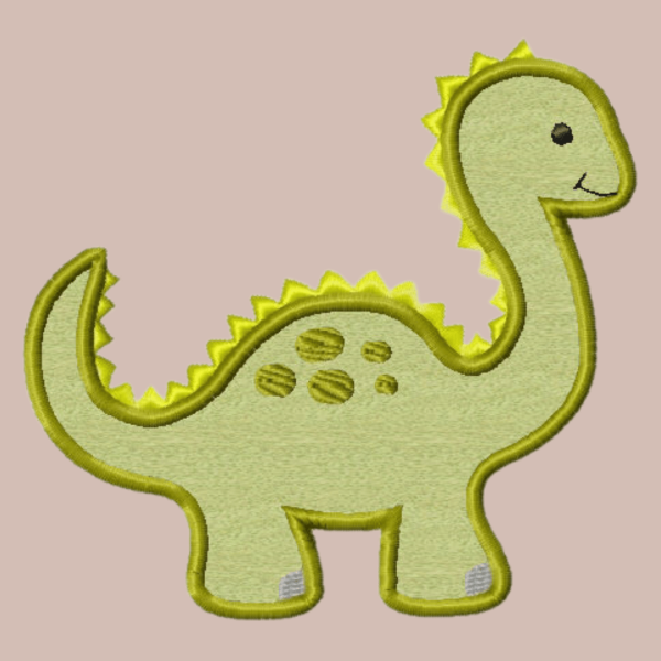 Stickdatei Dino - Applikation für 10x10cm Stickrahmen