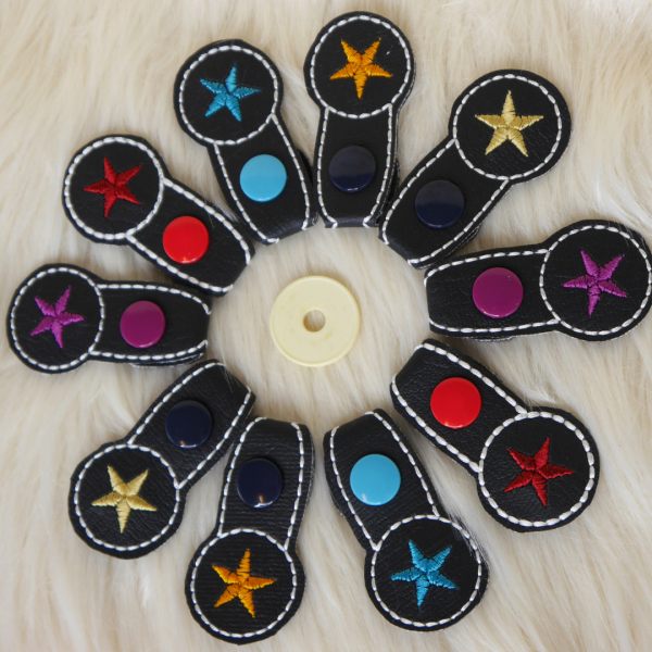 Schlüsselanhänger Stern mit Chiptasche für Einkaufswagenchip -Farbwahl-