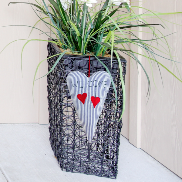 Stickdatei ITH Herz Welcome für den 13x18er Stickrahmen