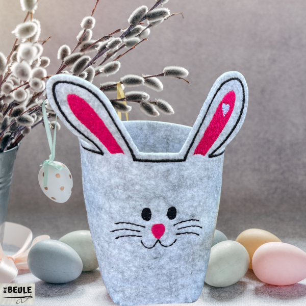 2er Set ITH Hasen-Taschen Stickdatei für 13x18 cm Stickrahmen